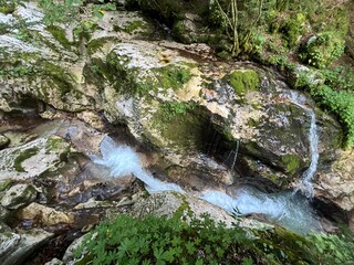 Sunik water grove or waterfalls on the Lepenca stream (Bovec, Slovenia) - Der Sunik-Wasserhain oder Wasserfälle am Bach Lepenca (Slowenien) - Šunikov vodni gaj v Lepeni (Slovenija) © Mario