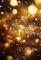 gold glitter background with blur