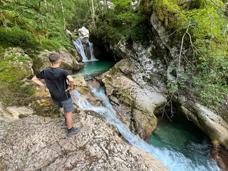 Sunik water grove or waterfalls on the Lepenca stream (Bovec, Slovenia) - Der Sunik-Wasserhain oder Wasserfälle am Bach Lepenca (Slowenien) - Šunikov vodni gaj v Lepeni (Slovenija) © Mario