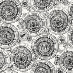 Abstract seamless pattern with  drawing in doodle style. Digital illustration.