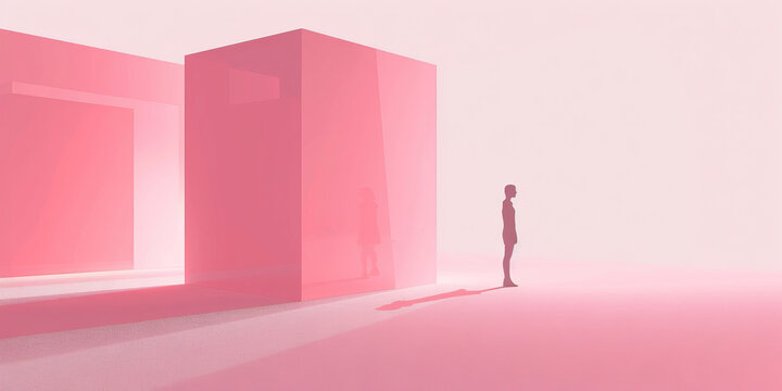 Soft Pink Box Plot Examining Gender Pay Gap in Different Industries