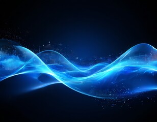 abstract blue wave background