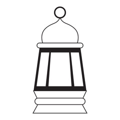 Hand Drawn Ramadan Kareem Lantern. Vector Sketch Design