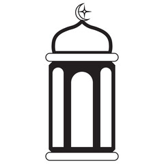 Hand Drawn Ramadan Kareem Lantern. Vector Sketch Design