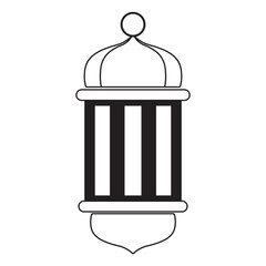 Hand Drawn Ramadan Kareem Lantern. Vector Sketch Design