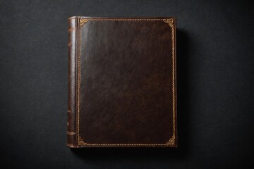 Dark leather book cover