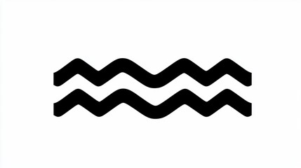 A simple zigzag icon in black, representing movement or a dynamic process.