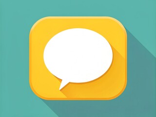 A simple, flat design icon of a speech bubble effectively communicates messages, ideas, and thoughts, used to represent verbal and nonverbal communication channels.