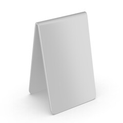 QR code scan blank stand 3d render illustration template.