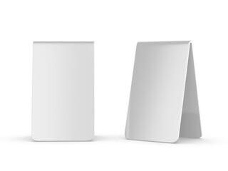 QR code scan blank stand 3d render illustration template.