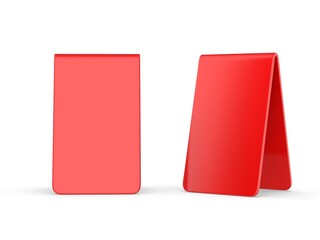 QR code scan blank stand 3d render illustration template.