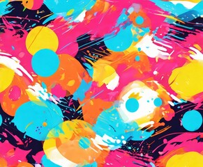 Fototapeta premium colorful paint splats seamless background
