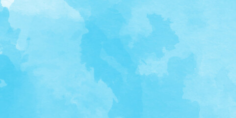 Beautiful and shinny cloudy blue watercolor background,cover design, cards, flyer, poster, banner. Elegant blue grunge texture, Blue background with soft blue watercolor stains.