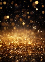gold glitter background with blur