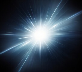 Obraz premium bright blue star burst with black background