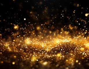 Obraz premium black background with gold glitter
