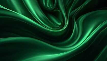Obraz premium green silk fabric background