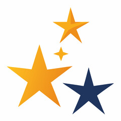 set of stars, different kinds of star shapes, simple and clean