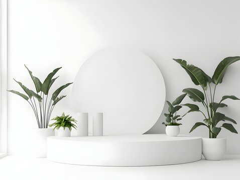 Sophisticated Conference Banner with Abstract Geometric Elements and Customized Meeting Essentials on White Background