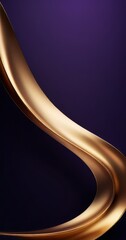 gold curved curve on purple background