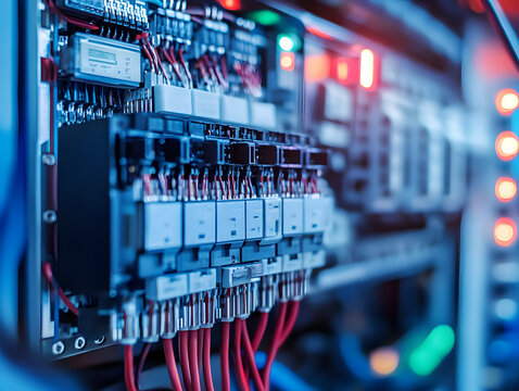 Primer plano de cuadro el&eacute;ctrico