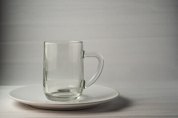 empty glass on a plate