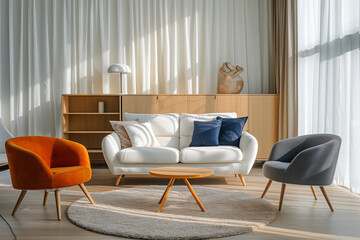 소파가 있는 거실 풍경