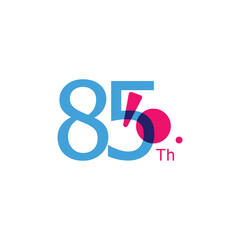 85 Th colorful Anniversary Number Collection Design Vector Template Illustration