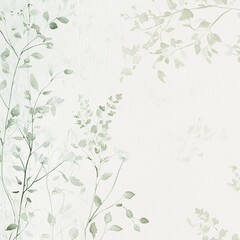Delicate watercolor botanical digital paper floral background in soft basic nude beige tones