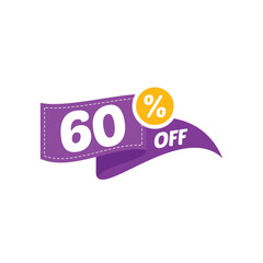 60% Discount Sale Vector Design Collection Template Illustration Flat