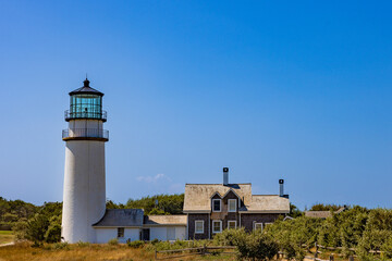 lighthouse on the coast of cape cod