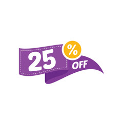 25% Discount Sale Vector Design Collection Template Illustration Flat