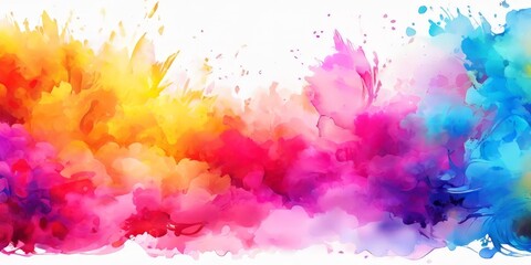 Obraz premium colorful paint splashs on white background