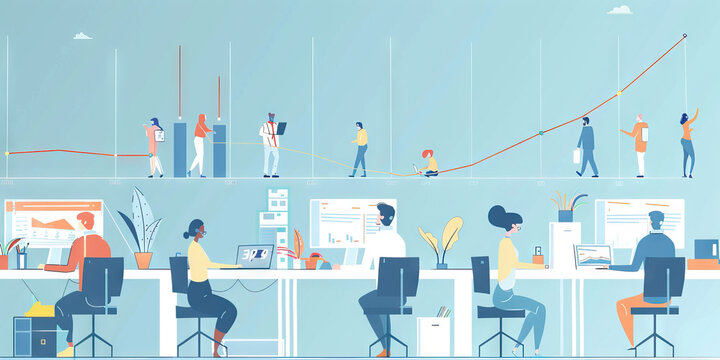 Clean line graph showing employee productivity levels during various shifts.