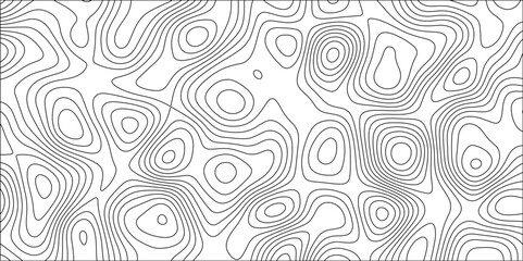 Fototapeta premium Lines Topographic contour lines vector map seamless pattern. Geographic mountain relief diagram line wave carve . Topo contour map design .Vector illustration, contour lines vector mapseamless pattern