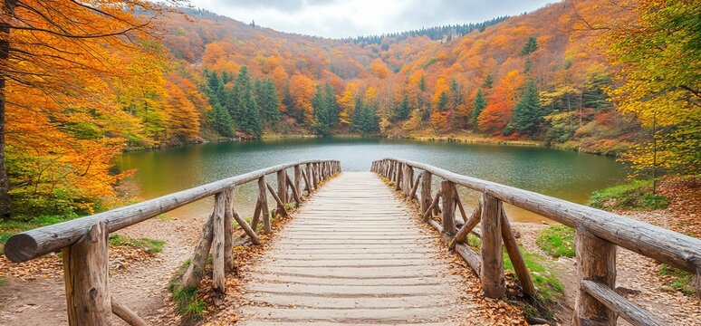 A fall landscape in (seven lakes) Yedigoller Park Bolu, Turkey