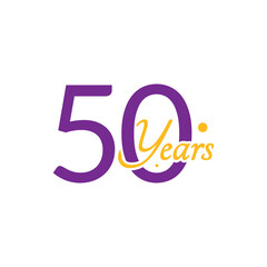 50 Years Anniversary Number simple design collection Vector Template Illustration