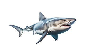 Fototapeta premium close up of a great white shark swimming; ideal for use in teaching materials or wildlife films