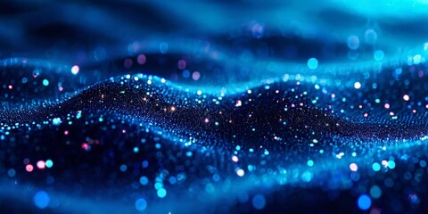 blue and black background with lot small circles