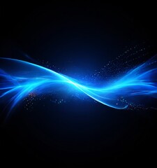 abstract blue background with glowing lines and stars