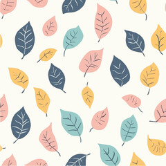 Seamless pattern with autumn leaves