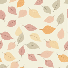 Seamless pattern with autumn leaves