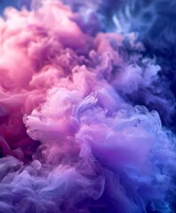 Fototapeta premium pink and blue smoke cloud