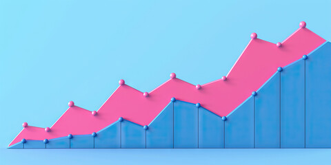 Sales Performance: A line graph tracking monthly sales numbers against a neutral background. 