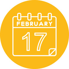 17 February Vector Icon Design