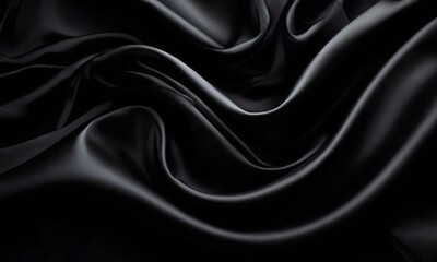 Obraz premium black silk fabric background