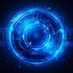 Fototapeta premium abstract technology background with blue light