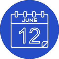 12 June Vector Icon Design