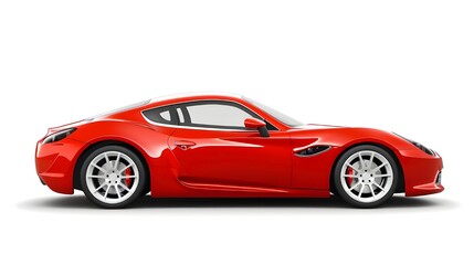 Obraz premium Car side view isolated