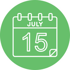 15 July Vector Icon Design